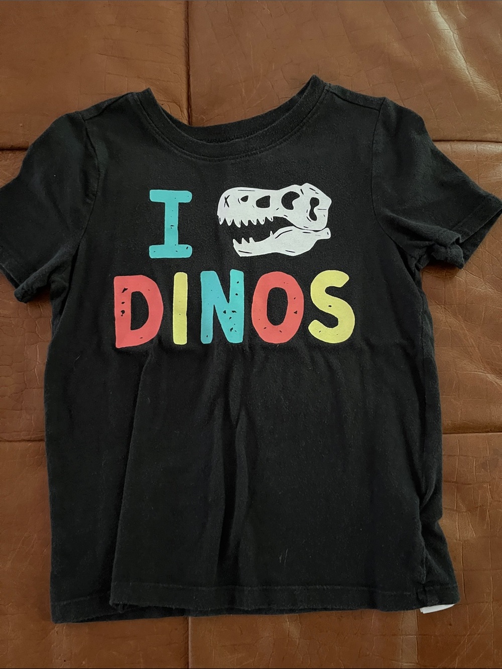 Kids Black 'I Dinos' Graphic Tee - Colorful Letters